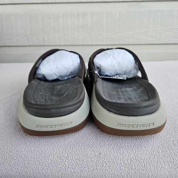 Skechers Silva Falco Thong Flip Flop Sandal Men 13 Brown Relaxed Fit Vegan - Picture 7 of 11